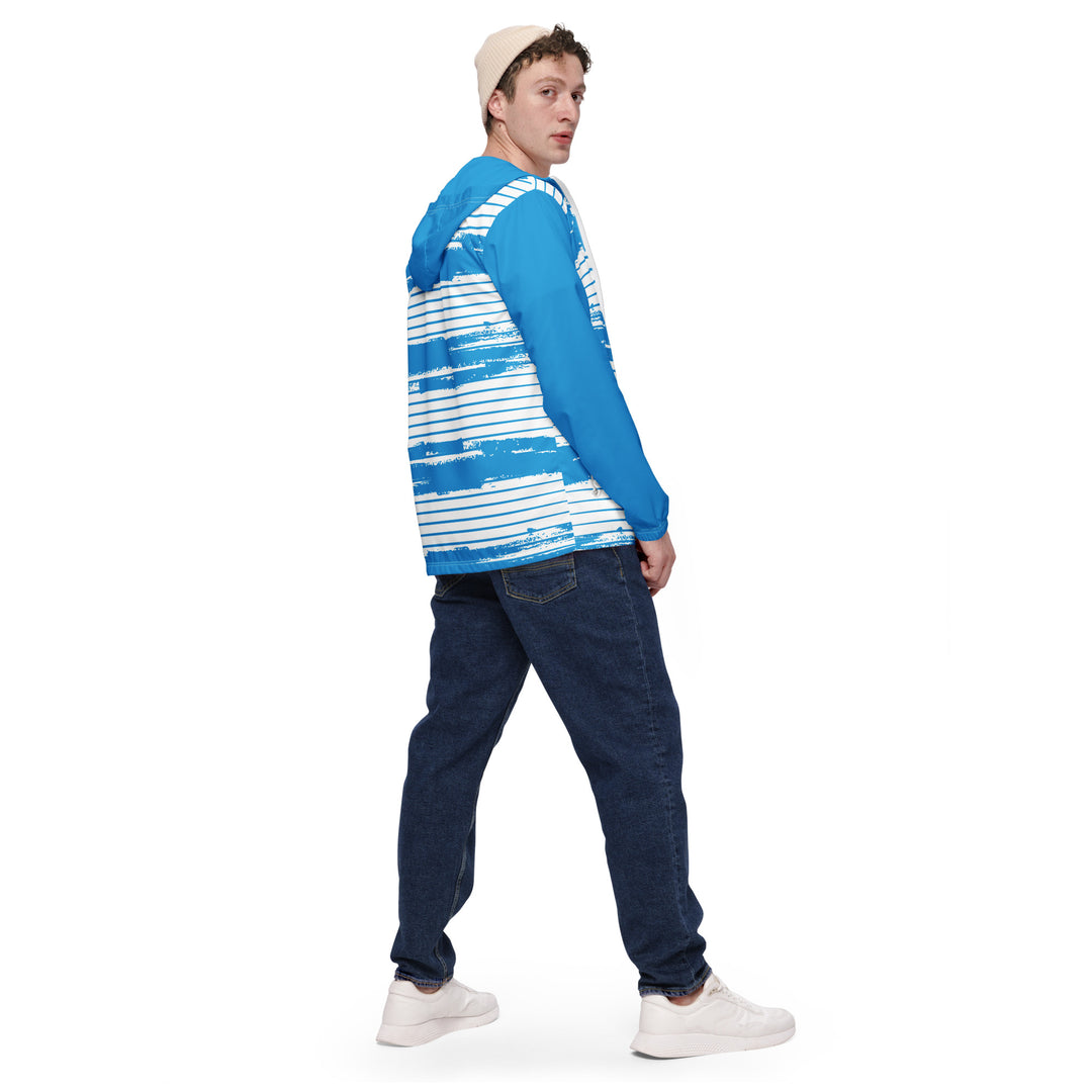 Men’s Windbreaker - Blue-White Candy