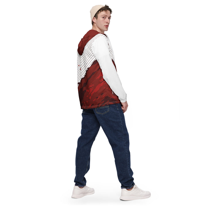 Men’s Windbreaker - White-Red Guard