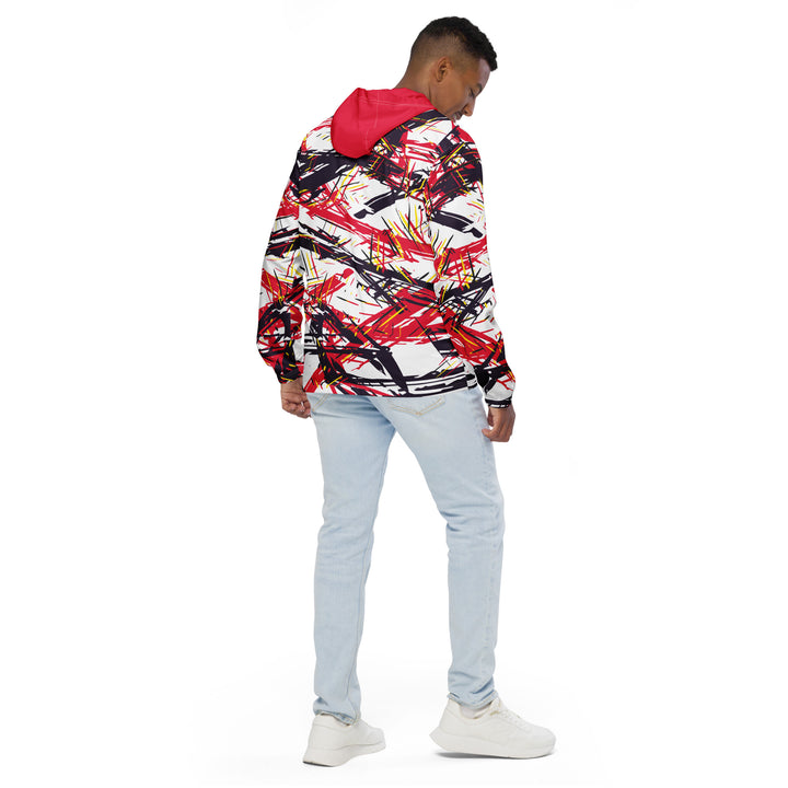 Men’s Windbreaker - White-Red Chaos