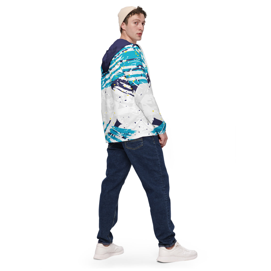 Men’s Windbreaker - White-Blue Fair