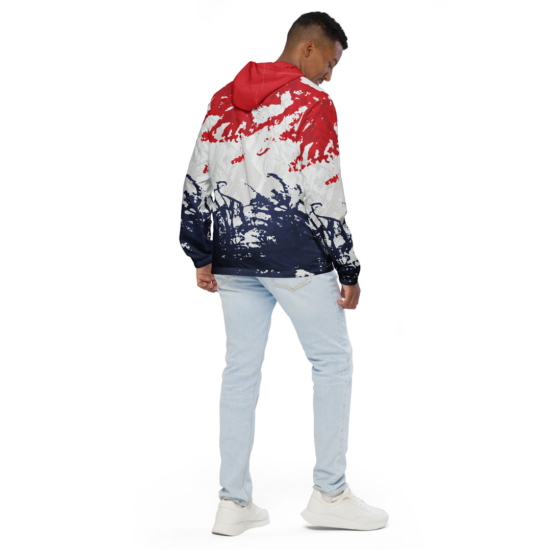 Men’s Windbreaker - Blue-White Streak