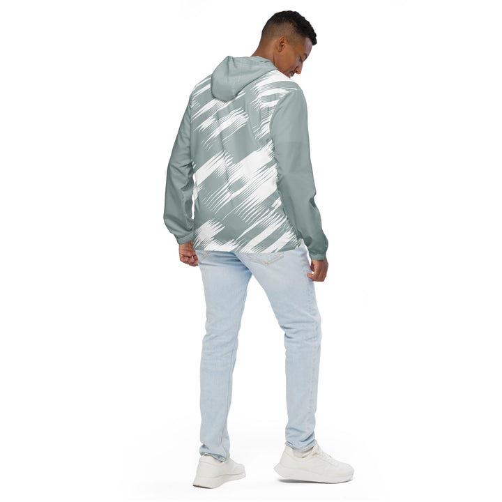 Men’s Windbreaker - Grey-White Stream