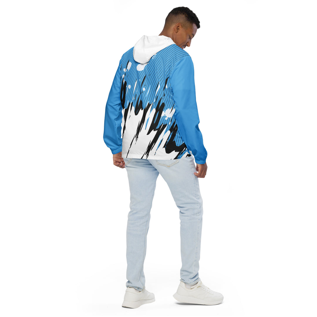 Men’s Windbreaker - Blue-White Splash