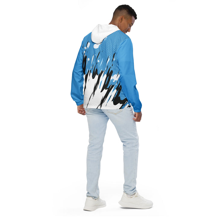 Men’s Windbreaker - Blue-White Splash