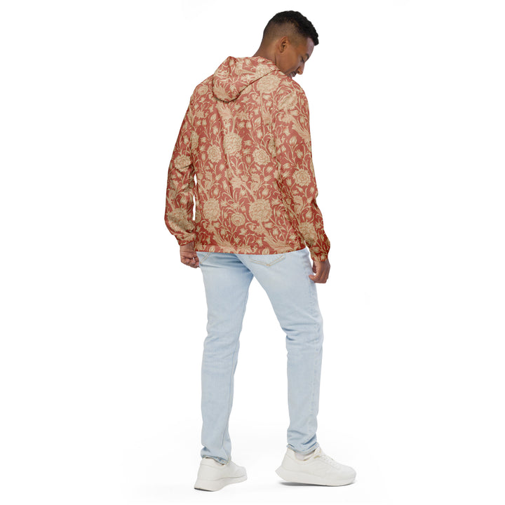 Men’s Windbreaker - Orange-Beige Flower