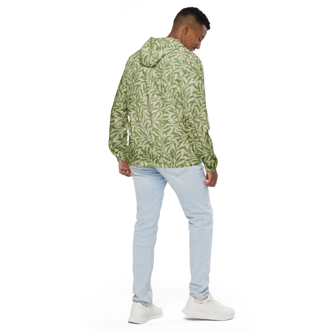 Men’s Windbreaker - Beige-Green Plant