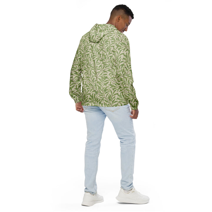 Men’s Windbreaker - Beige-Green Plant