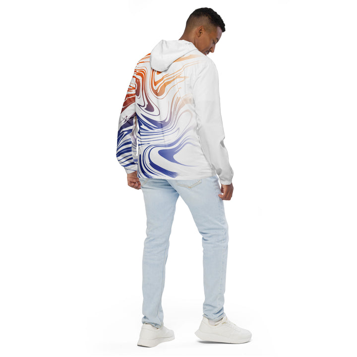 Men’s Windbreaker - White-Blue Blend