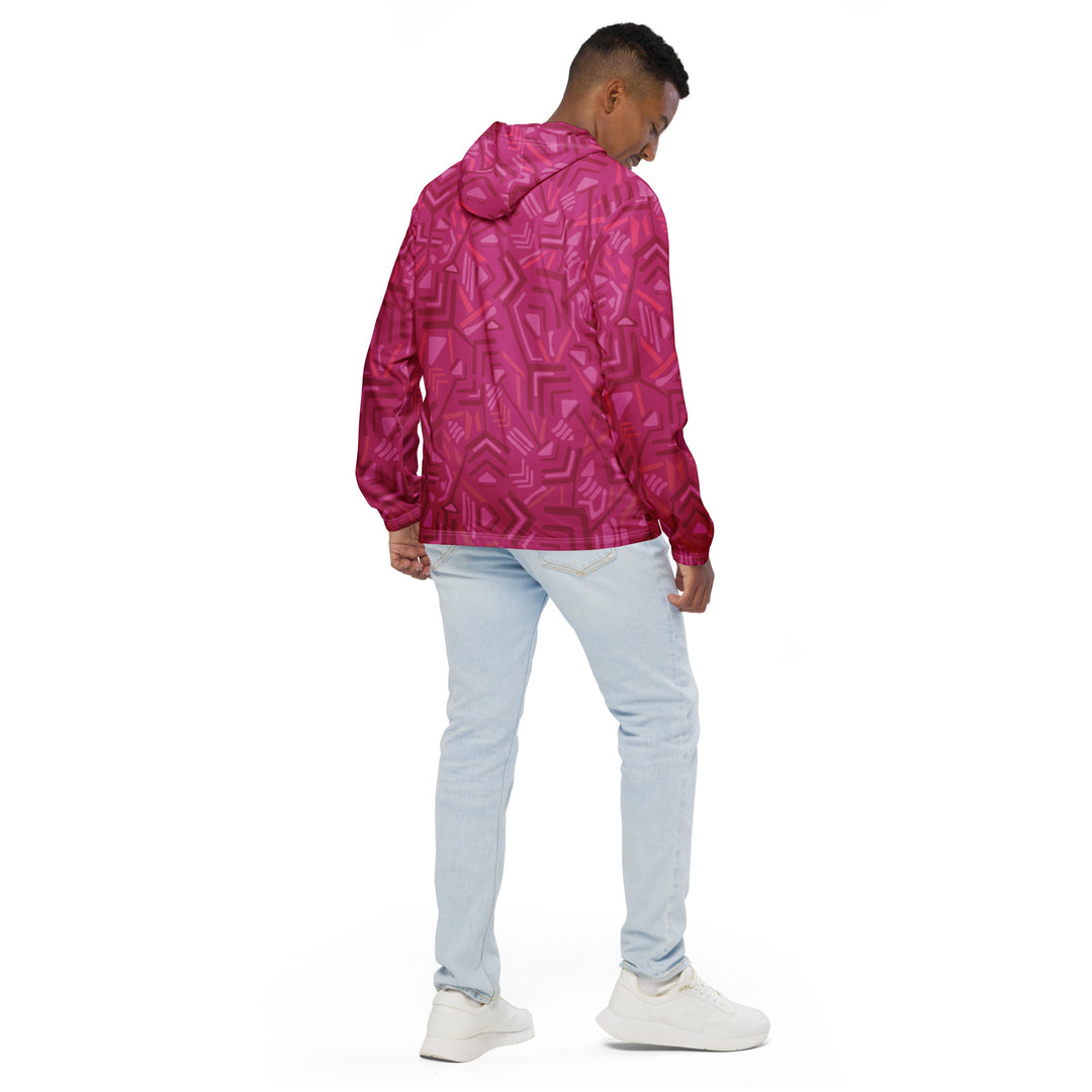 Men’s Windbreaker - Pink Arrow