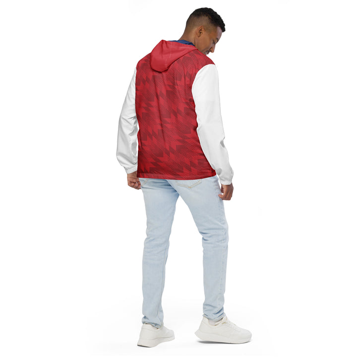 Men’s Windbreaker - Red-White Missile