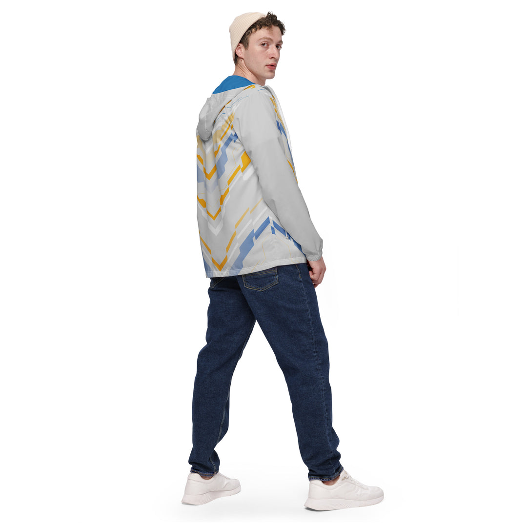 Men’s Windbreaker - Grey-Yellow Formation