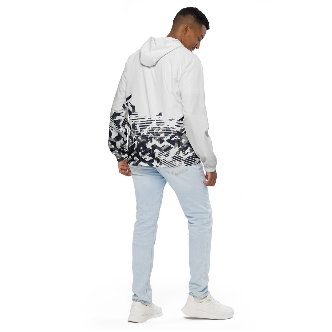 Men’s Windbreaker - Grey-White Construct