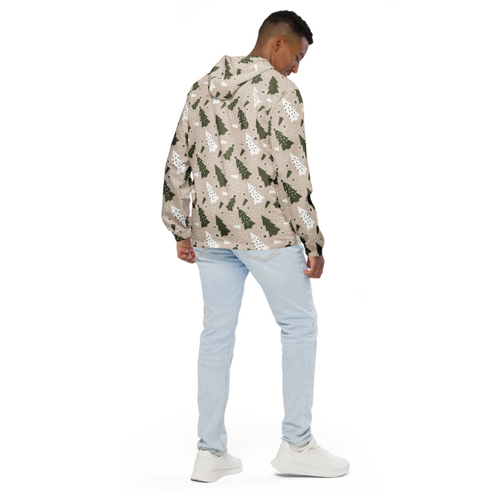 Men’s Windbreaker - Beige Christmas