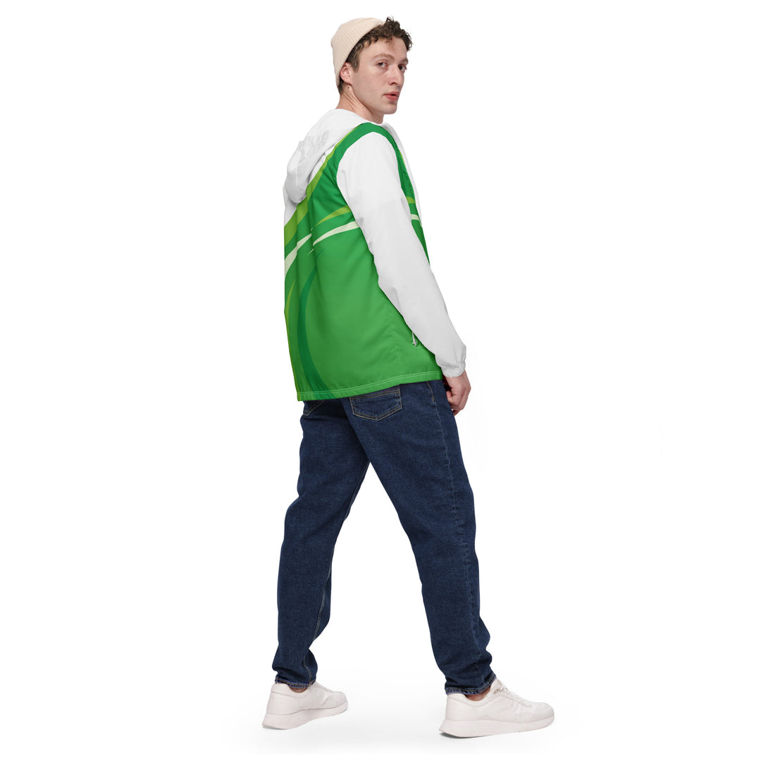 Men’s Windbreaker - White-Green One