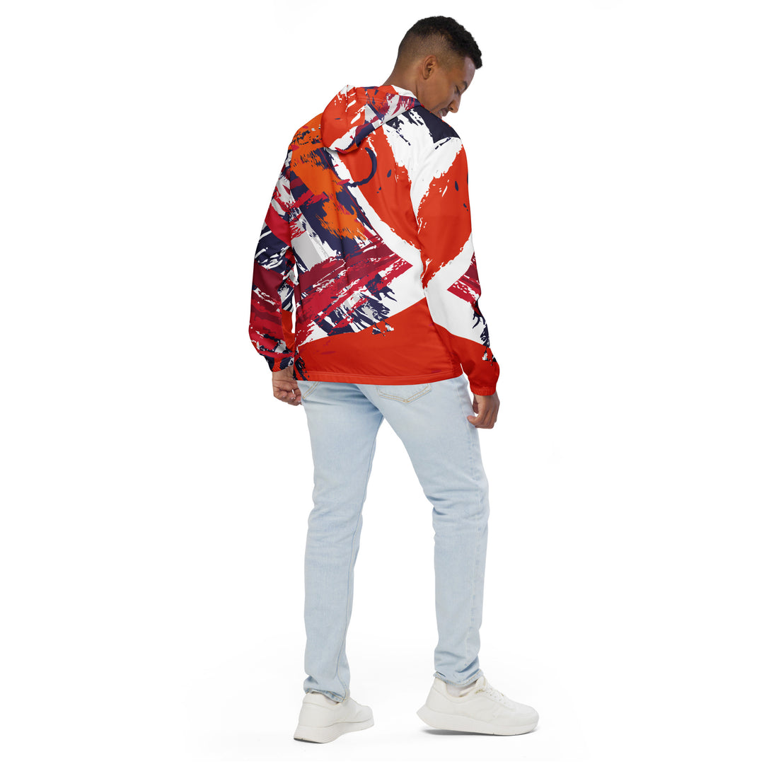 Men’s Windbreaker - White-Orange Swift