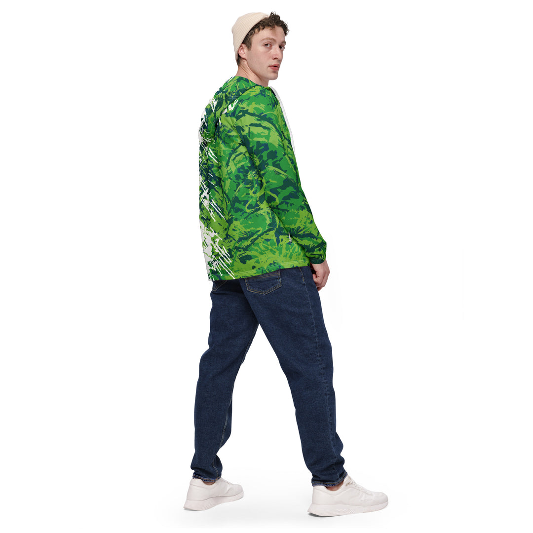 Men’s Windbreaker - Green-White Park