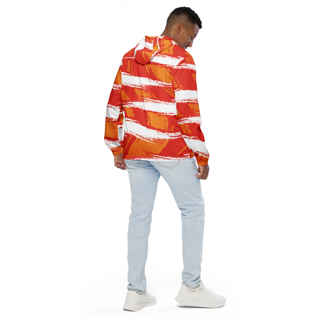 Men’s Windbreaker - White-Orange Strike