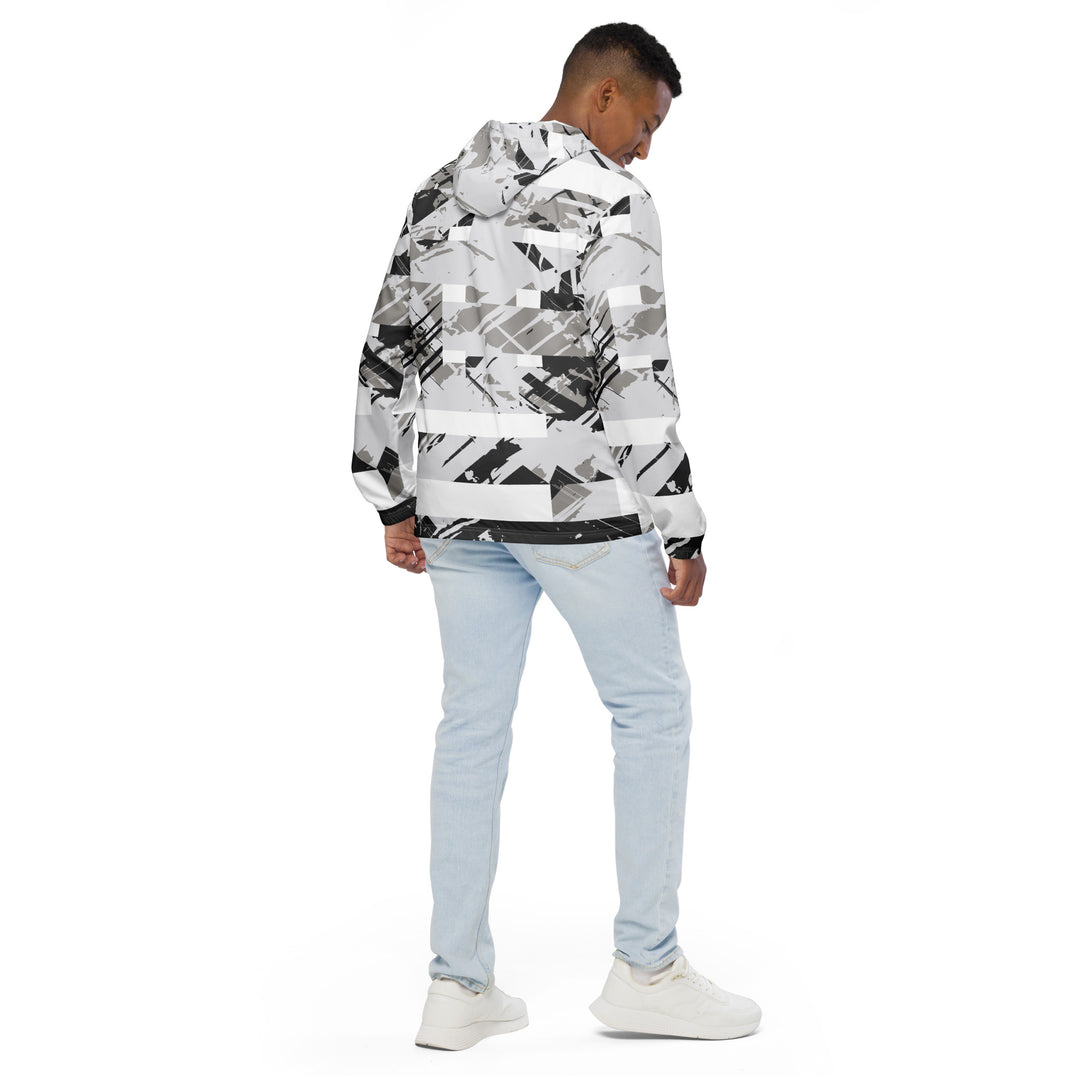 Men’s Windbreaker - White-Grey Casual