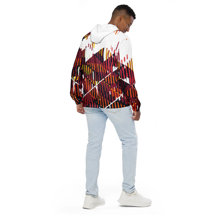 Men’s Windbreaker - White-Red Level