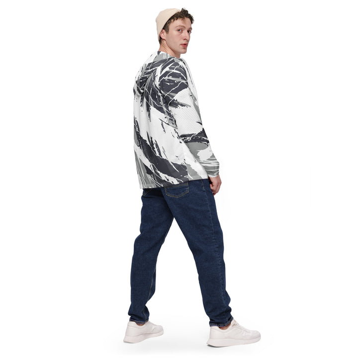 Men’s Windbreaker - White-Grey Twist