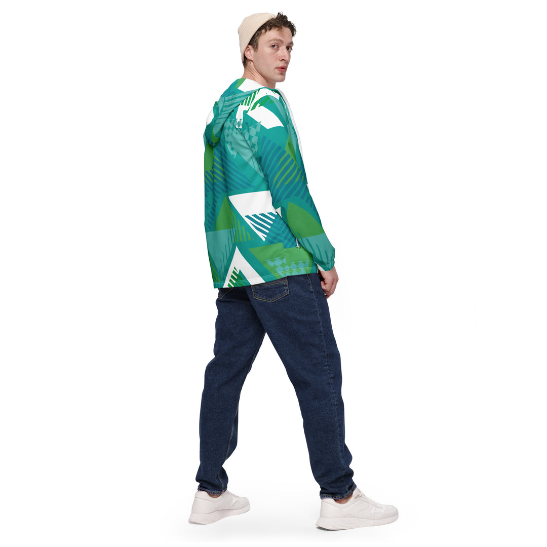 Men’s Windbreaker - Green-White Home