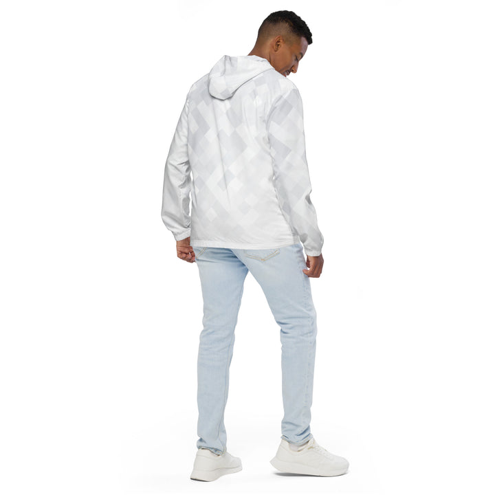 Men’s Windbreaker - White Square