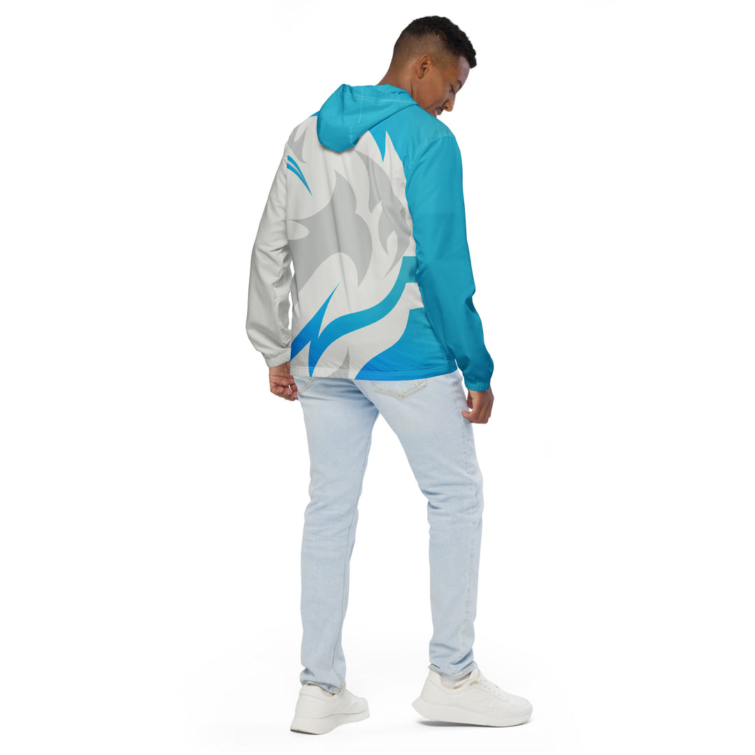 Men’s Windbreaker - White-Blue Blast