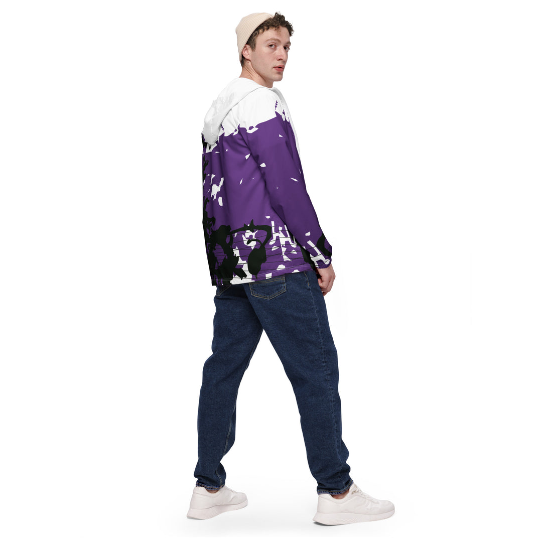 Men’s Windbreaker - White-Purple Beast