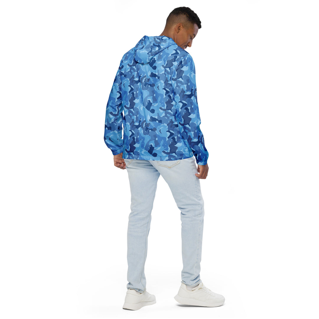 Men’s Windbreaker - Blue Camouflage