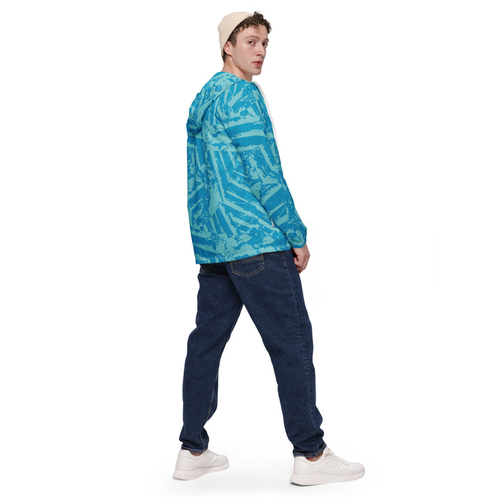 Men’s Windbreaker - Blue Leaves