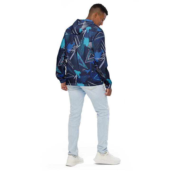 Men’s Windbreaker - Blue-White Space