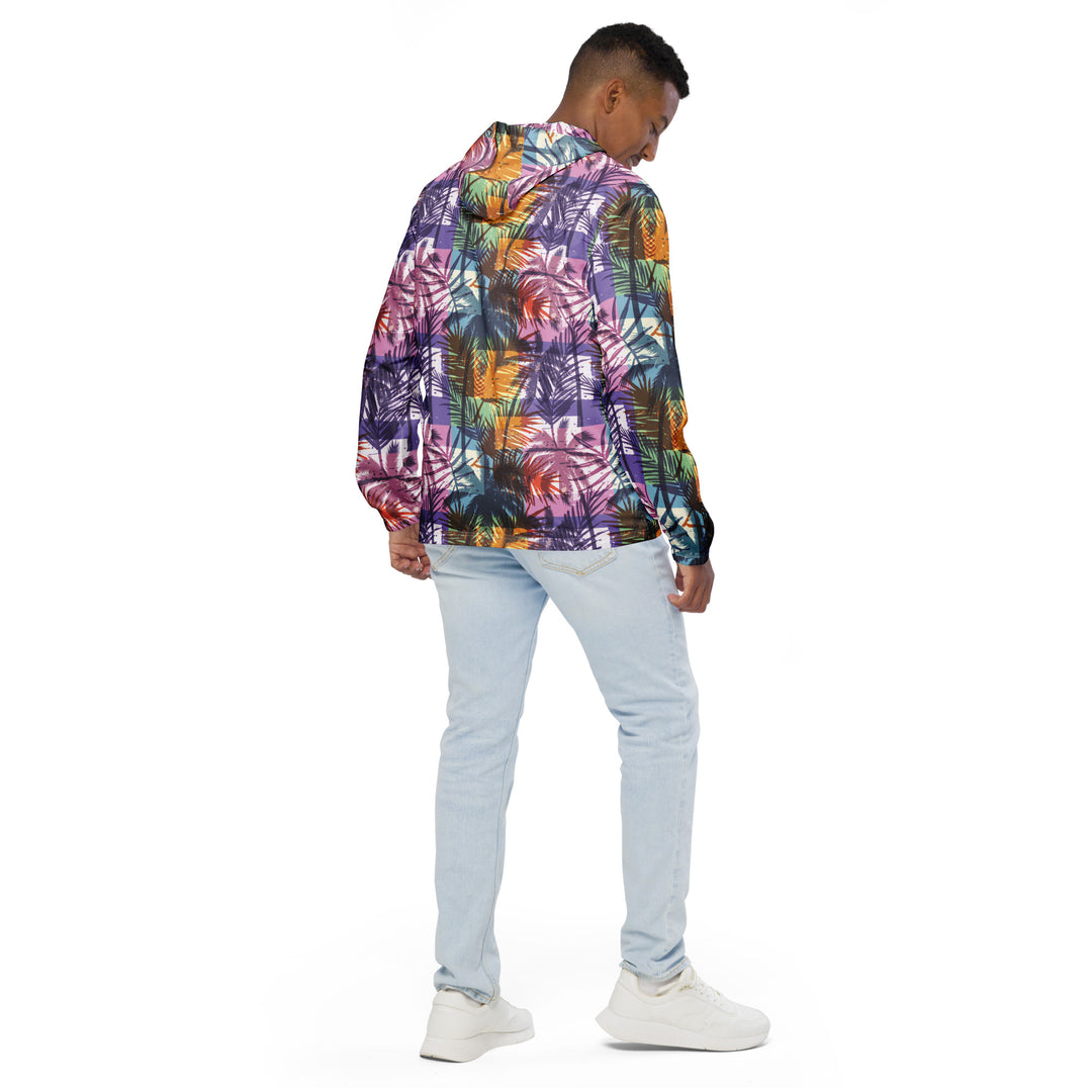 Men’s Windbreaker - Rainbow Palms