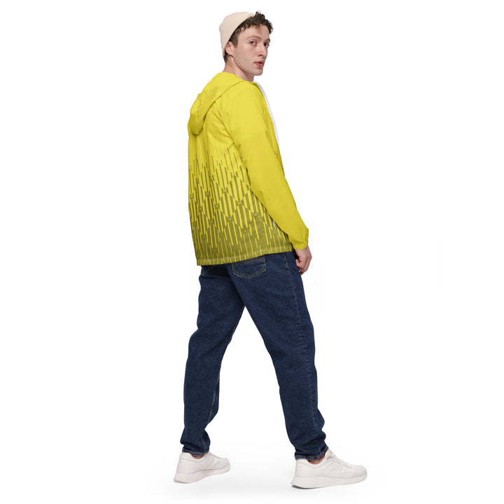 Men’s Windbreaker - Yellow Distortion