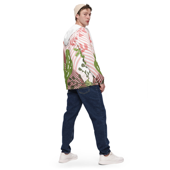 Men’s Windbreaker - Red-Green Cactus