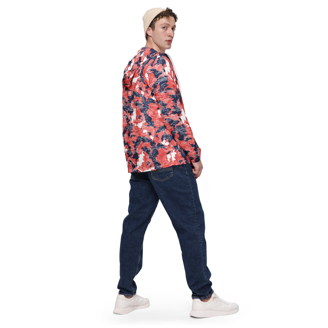 Men’s Windbreaker - Red-Blue Sunset