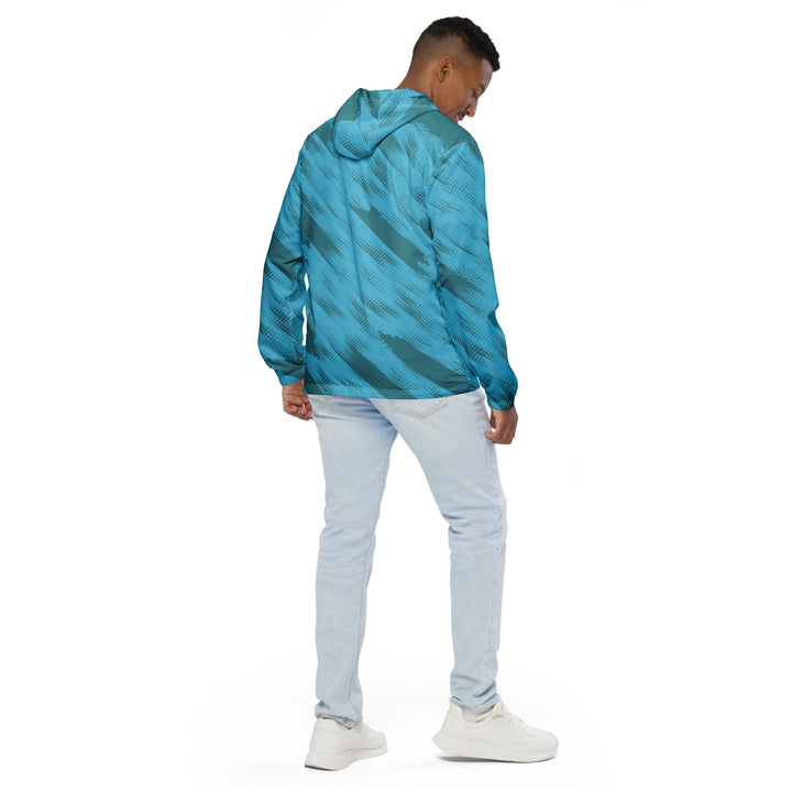 Men’s Windbreaker - Turquoise-Green Halftone