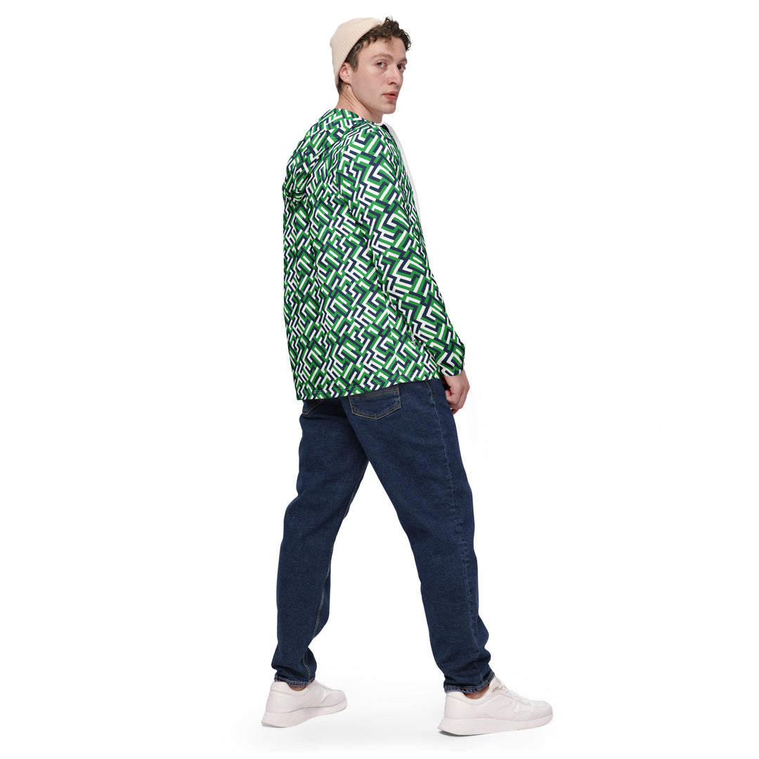 Men’s Windbreaker - Green Maze