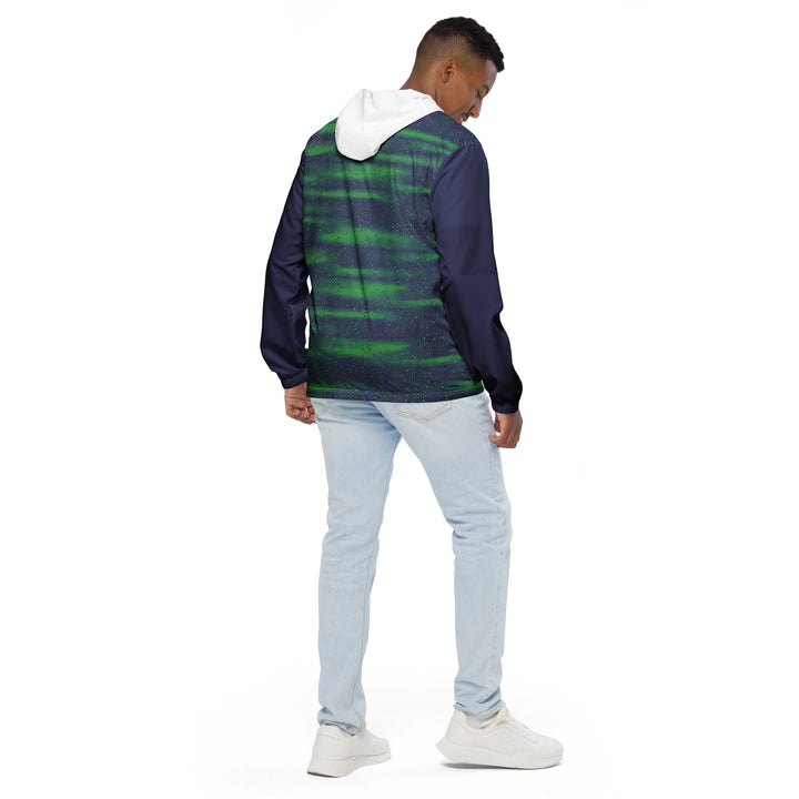 Men’s Windbreaker - Green-Blue Fog