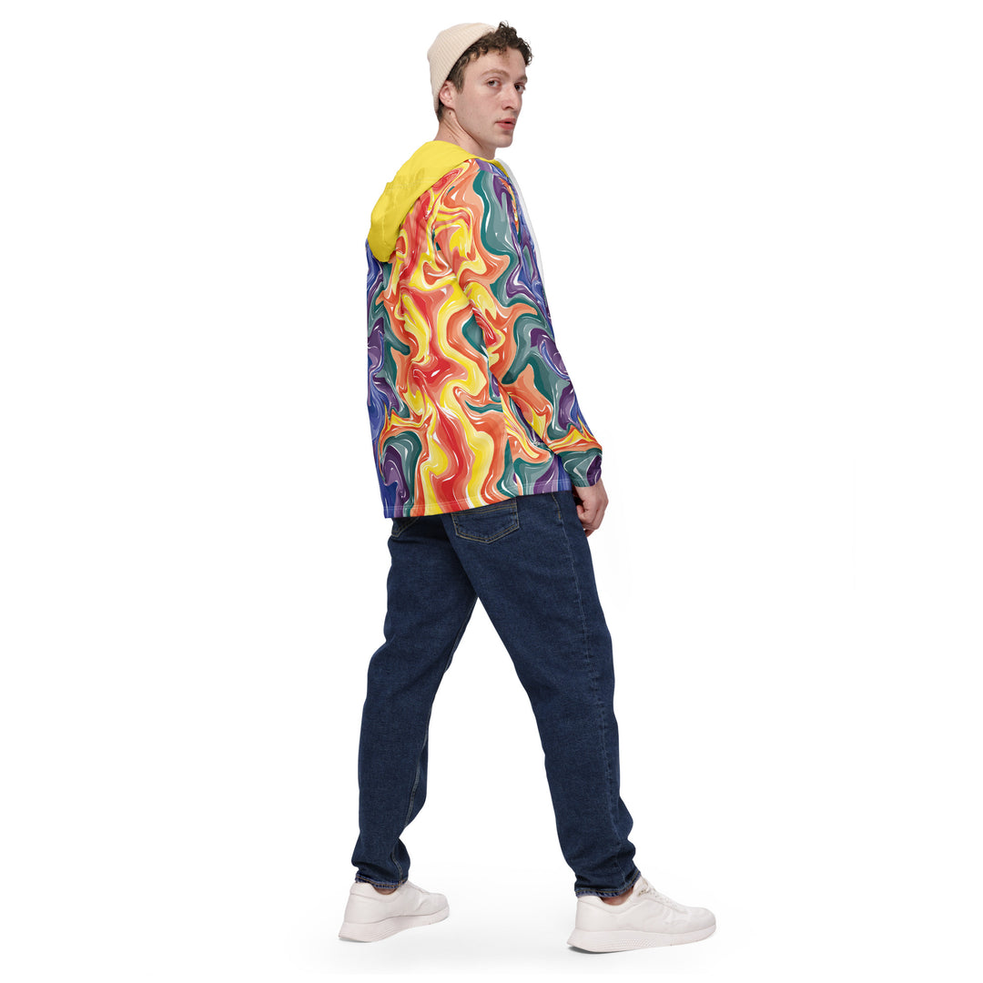 Men’s Windbreaker - Rainbow Crazy