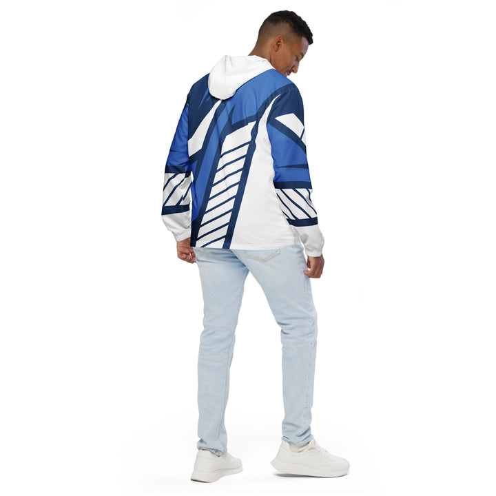 Men’s Windbreaker - Blue-White Stripes