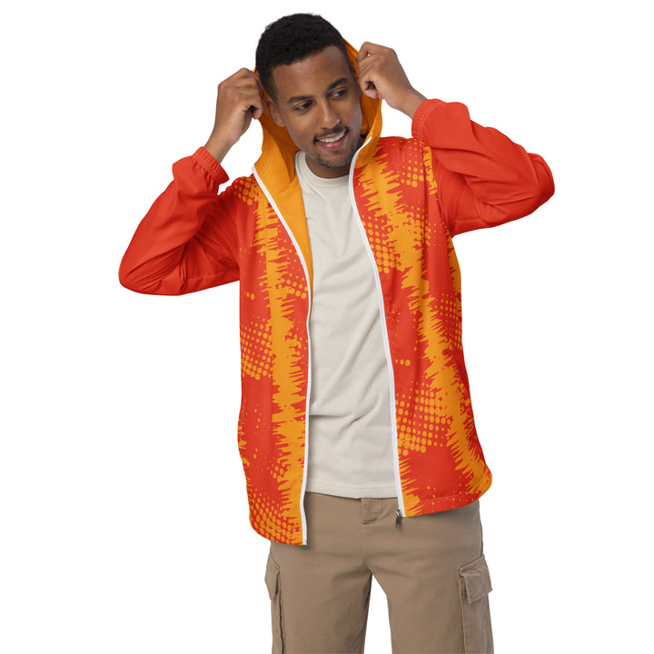 Men’s Windbreaker - Orange-Yellow Grunge