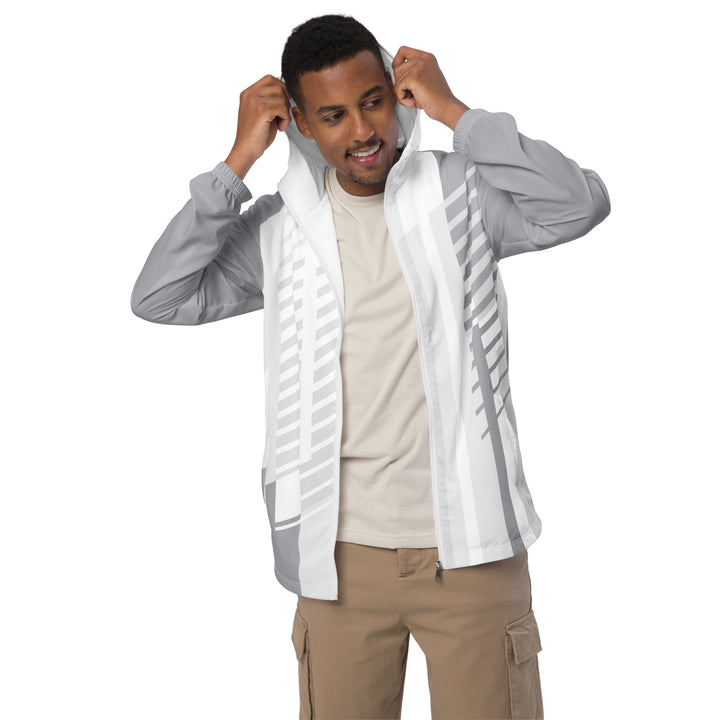 Men’s Windbreaker - Grey-White Tracks