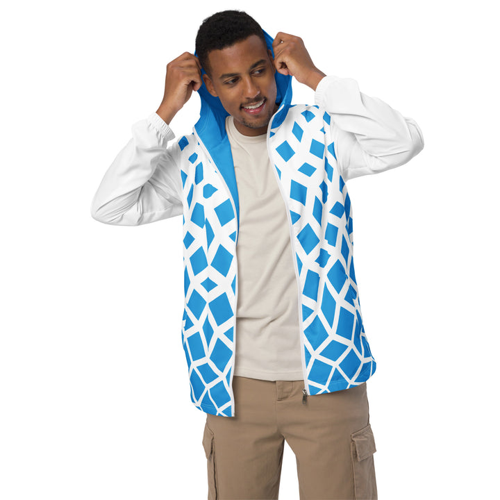 Men’s Windbreaker - Blue-White Free