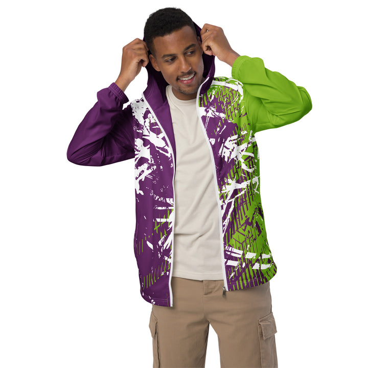 Men’s Windbreaker - Purple-Green Force