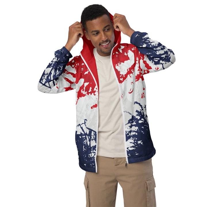 Men’s Windbreaker - Blue-White Streak