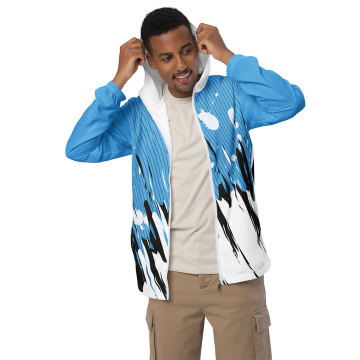 Men’s Windbreaker - Blue-White Splash