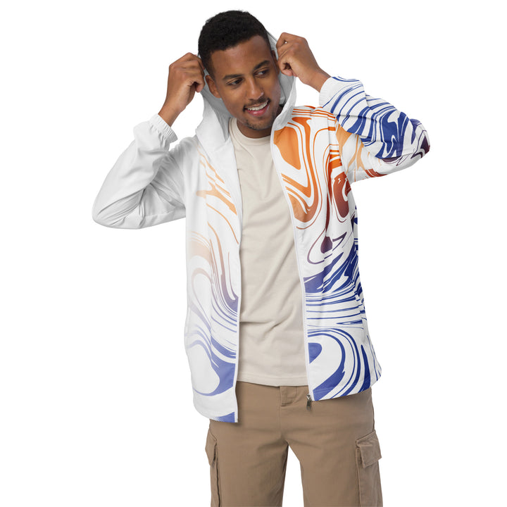 Men’s Windbreaker - White-Blue Blend