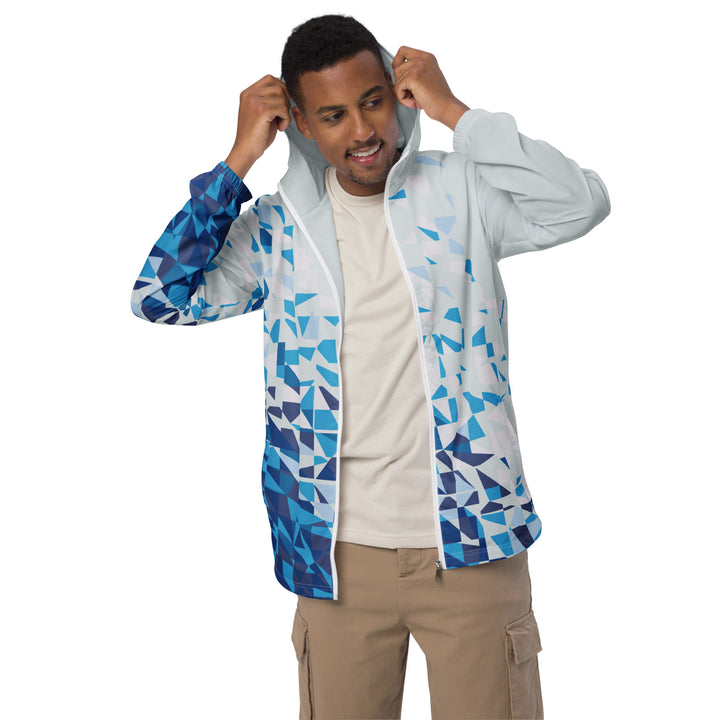 Men’s Windbreaker - White-Blue Fly