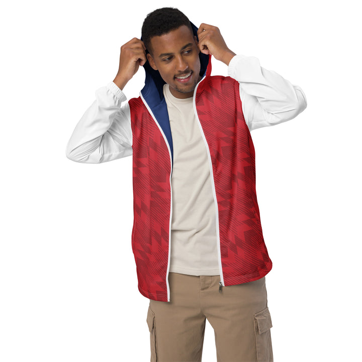 Men’s Windbreaker - Red-White Missile