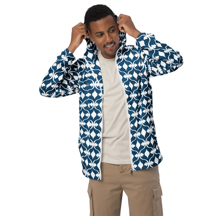 Men’s Windbreaker - Blue-White Gem